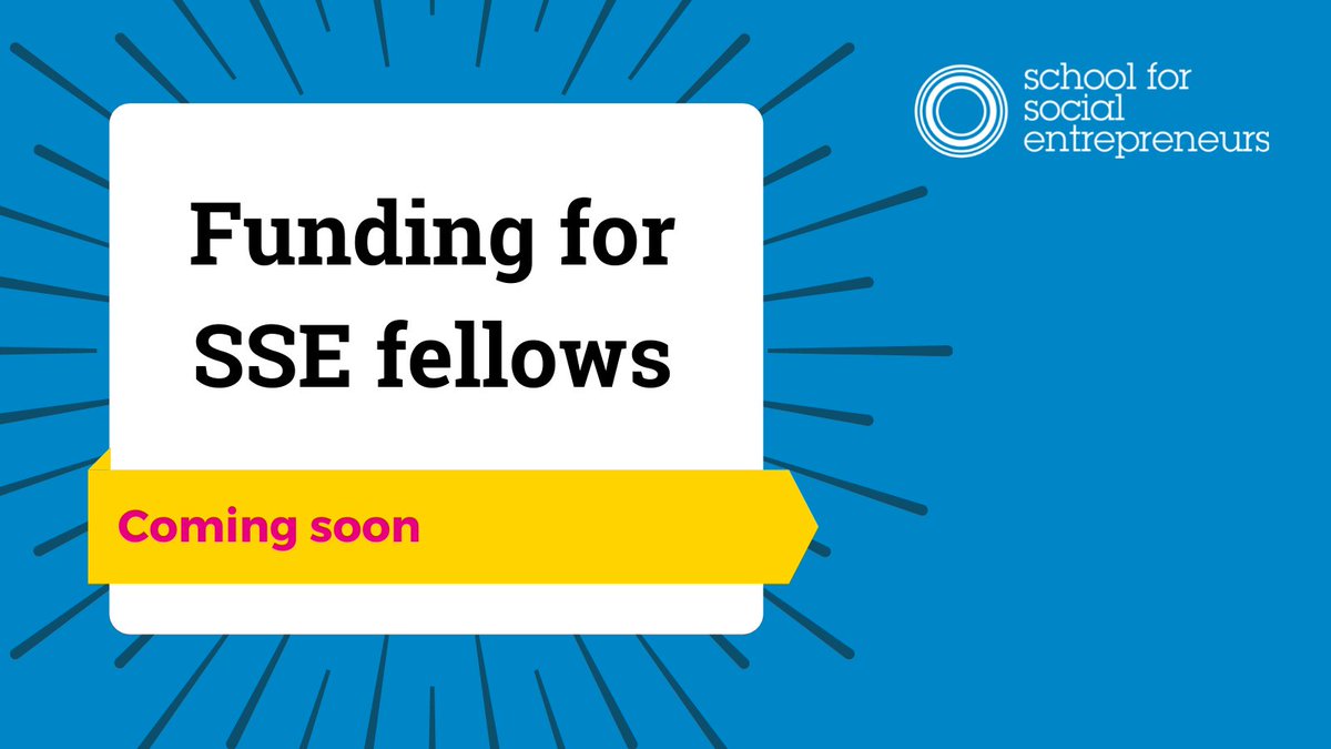 SchSocEnt's tweet photo. 💰 Funding exclusively for SSE fellows opens at the end of June 💙

Find out if you're eligible and how to receive updates > https://t.co/vMjkqb7Prh https://t.co/h5M1U7sSes