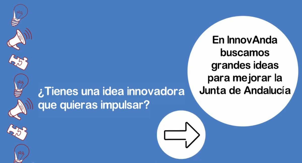 InnovAnda21's tweet image. Ya sabes que en #InnovAnda seguimos con el compromiso de la innovación y en dar voz a quienes tenéis una idea que aporte valor ¿Que tienes una idea? Nuestro Buzón sigue abierto. La esperamos y estudiaremos con ilusión. Ya el enlace: bit.ly/3pXgta0