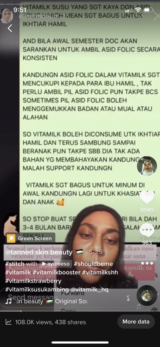 Izzlinasultan's tweet photo. my vid about vitamilk.       the founder response https://t.co/uf2McJrY98