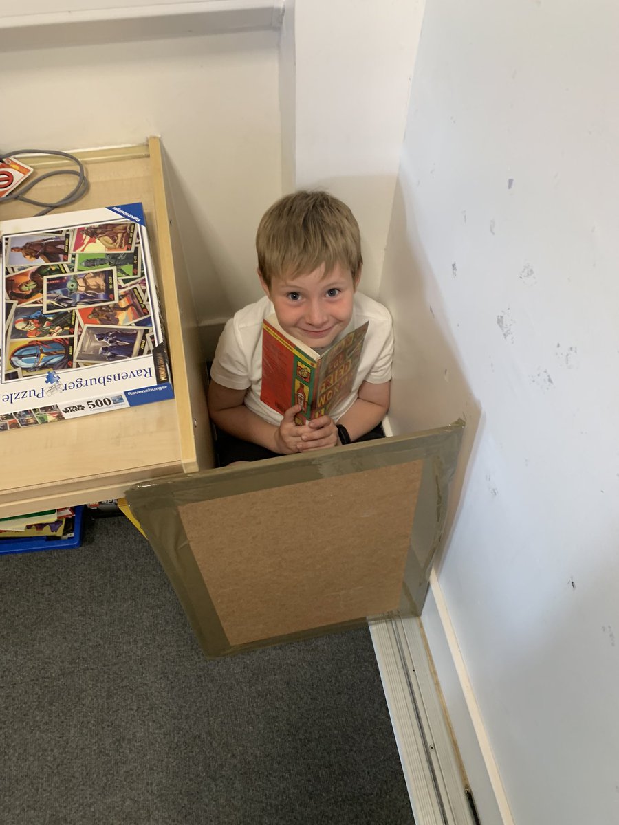 P5BBurnbrae's tweet photo. As part of our end of term countdown, today we could read somewhere unusual! Shoes were optional 😆 https://t.co/CCjhl0VJB0