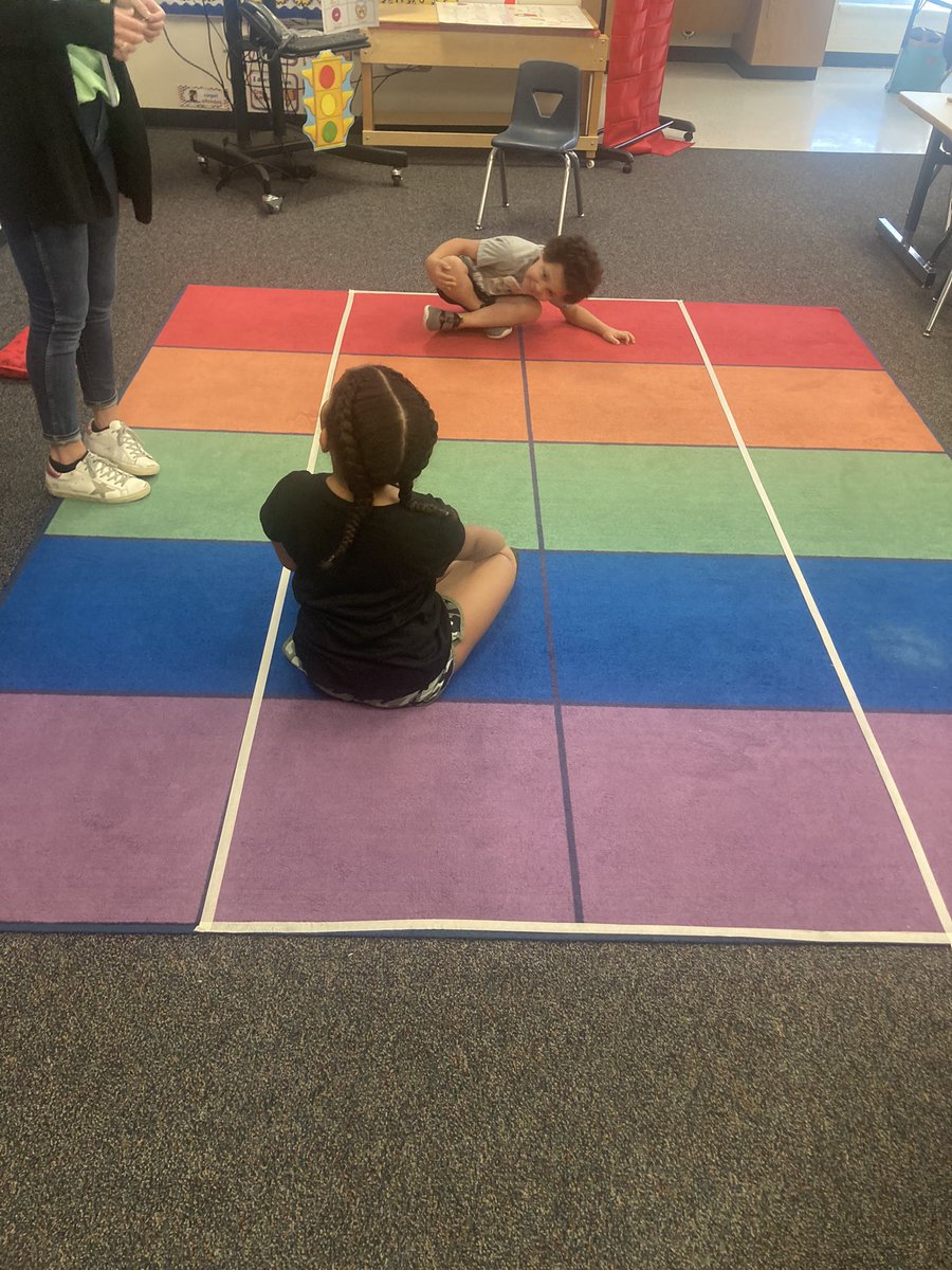 MELA TAs working smarter not harder. Such an easy way to build a life-sized ten frame.