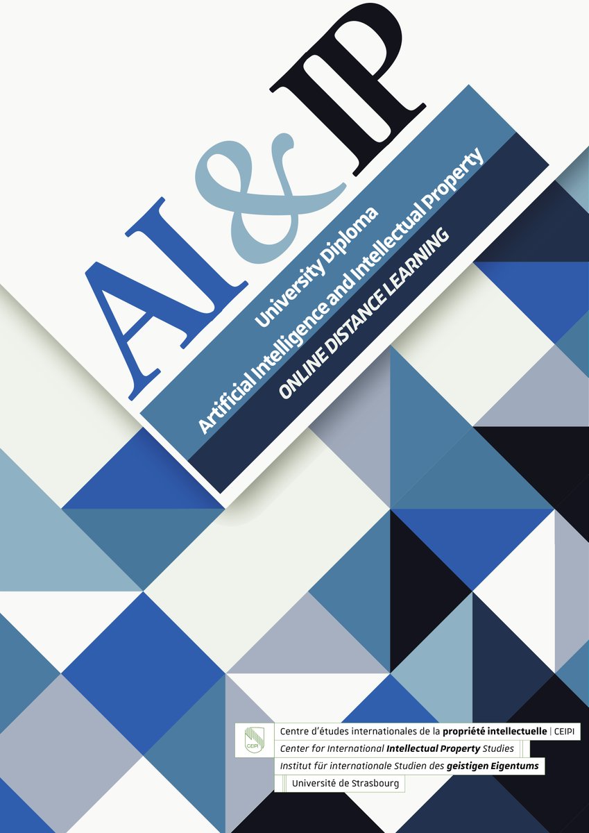 CEIPI (@ceipistrasbourg) on Twitter photo 📣 #CEIPI is pleased to announce the opening of registrations for the 3rd. edition of the University Diploma in #ArtificialIntelligence and #IntellectualProperty”.
Further info: ow.ly/f88250FaJfs
Contact: diploma_ai_ip@ceipi.edu
<a href="/JM_Deltorn/">JM Deltorn</a> <a href="/FranckMacrez/">Franck Macrez</a> <a href="/yannbasire/">Yann Basire</a> 📣 #CEIPI is pleased to announce the opening of registrations for the 3rd. edition of the University Diploma in #ArtificialIntelligence and #IntellectualProperty”.
Further info: ow.ly/f88250FaJfs
Contact: diploma_ai_ip@ceipi.edu
<a href="/JM_Deltorn/">JM Deltorn</a> <a href="/FranckMacrez/">Franck Macrez</a> <a href="/yannbasire/">Yann Basire</a>