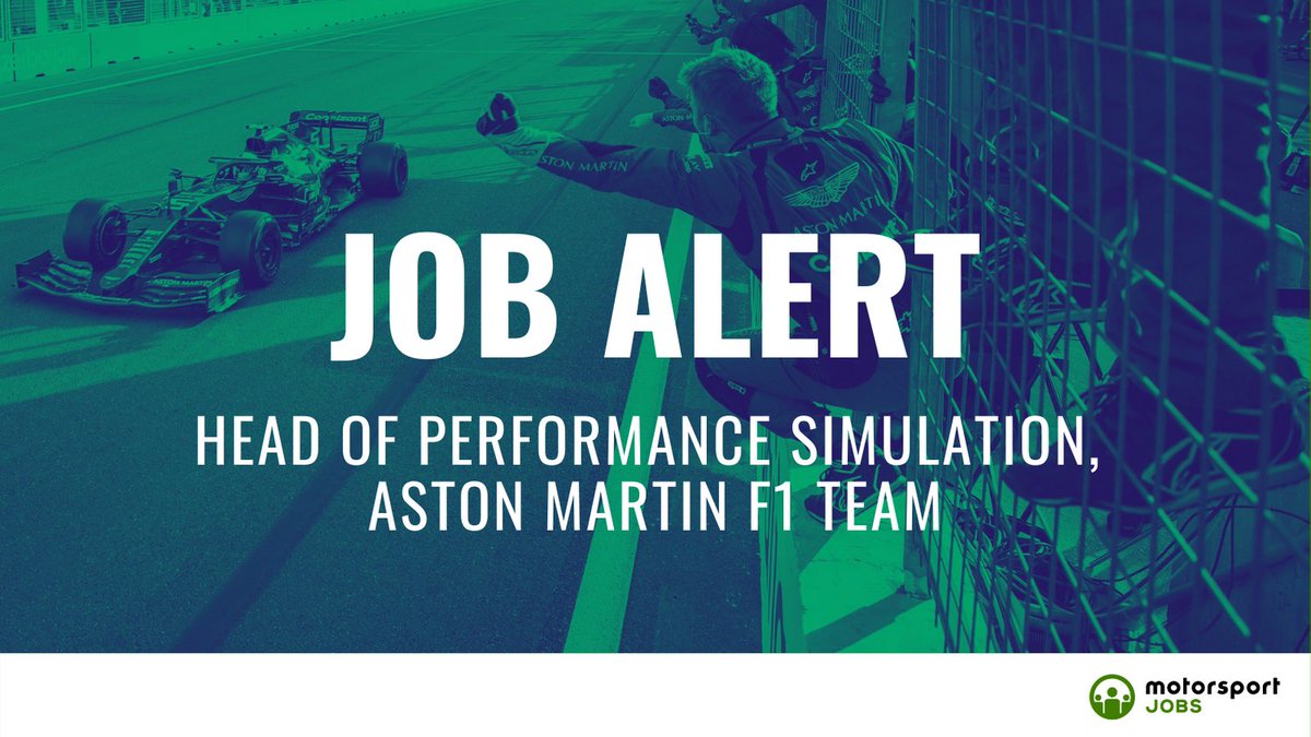 Motorsport_Jobs's tweet photo. An exciting opportunity with @AstonMartinF1 for a world class candidate

Apply: https://t.co/wPzIuv1ouM

#motorsportjobs #motorsport #jobs #jobalert #autosport #jobsinmotorsport #hiring #f1 #matlab #engineering #Simulink #driverintheloop https://t.co/qUkiNPsMEf