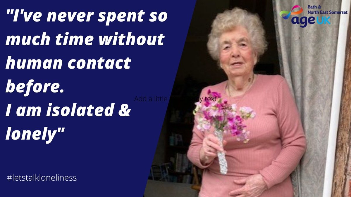 AgeUKBANES's tweet image. The last 18 months has been unforgiving &amp;amp; a huge 47% of people said they felt lonely. If that is you or someone you know -we can offer practical &amp;amp; emotional support 01225 466135 bit.ly/3a3wFyG#Loneli… @marmaladetrust @banes3sg @compassioncb