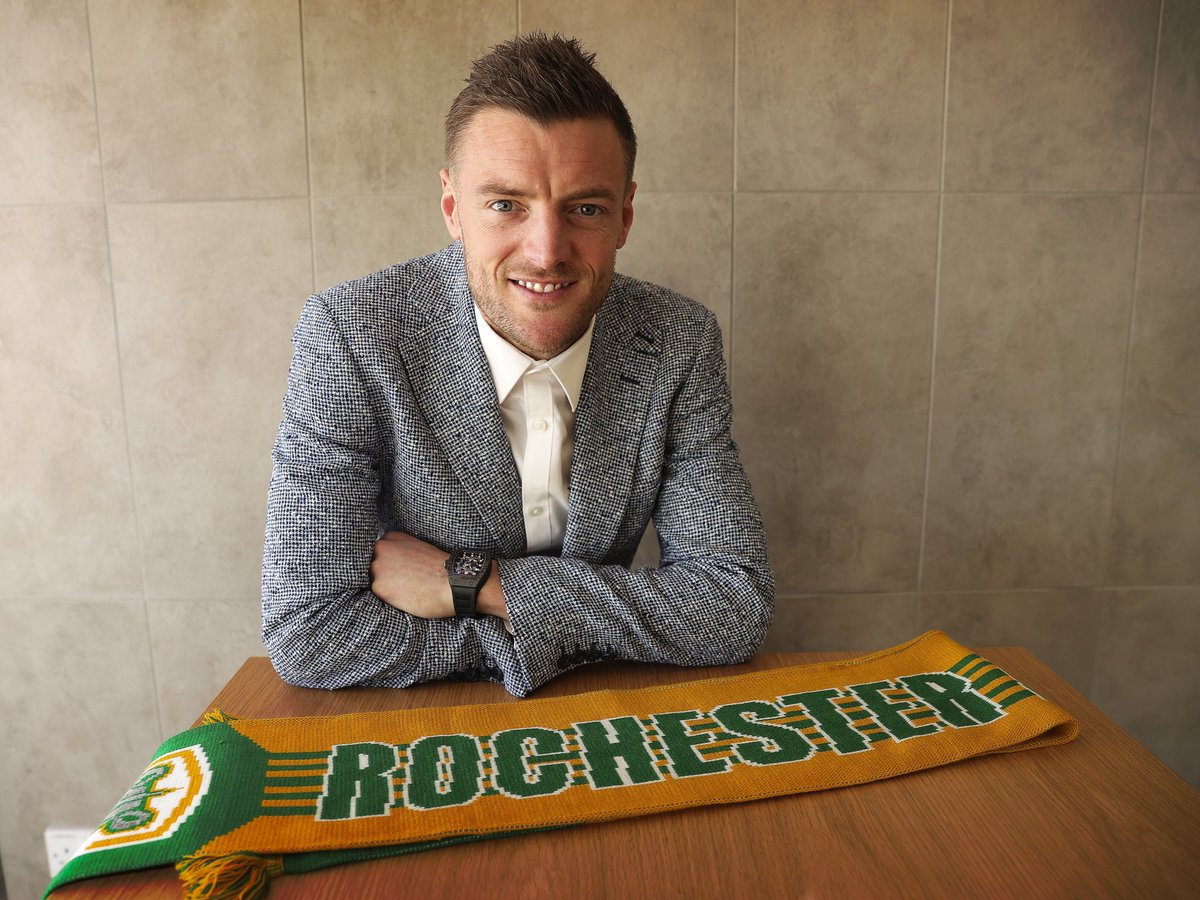vardy7's tweet photo. I’m really excited to say that I have become a co-owner of the @rochesterrhinos today.

The club has been through some difficult years recently, so I can’t wait to play a part in helping to turn things around. It won’t be easy, but I never do anything the easy way! https://t.co/j8C6ooOvAu