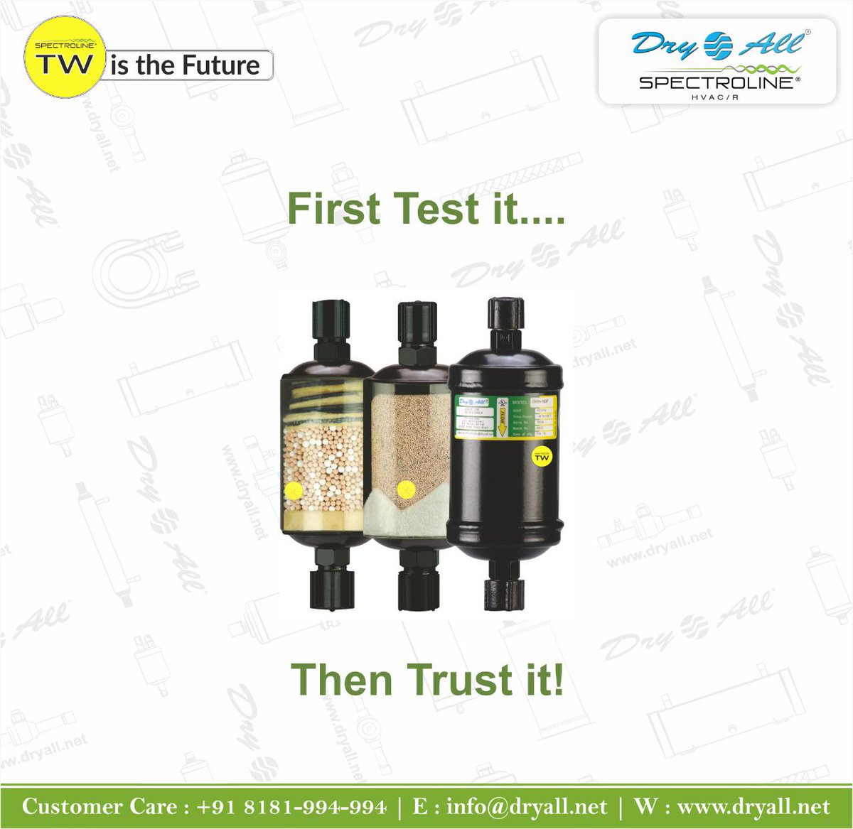 DryAll_'s tweet photo. A big shout out and call to all OEMs / Contractors / Technicians and end-users to call for their FREE samples to Test and Trust this technology to their advantage.

Like they said in a very popular advertisement: पहले इस्तेमाल करे, फिर बिस्वास करे!

#HVACR #DryAll #Spectronics https://t.co/rFQKAtV09e