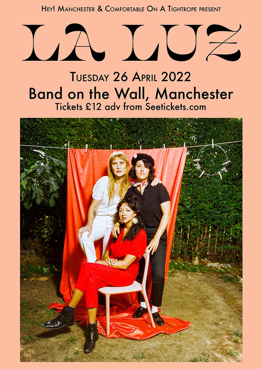 NEW SHOW: We're delighted to welcome Seattle's <a href="/laluzers/">La Luz</a> back to Mcr! This time, they play <a href="/bandonthewall/">Band on the Wall</a>, on Tue 26 Apr. Tickets on sale 10am Fri. facebook.com/events/7902189…