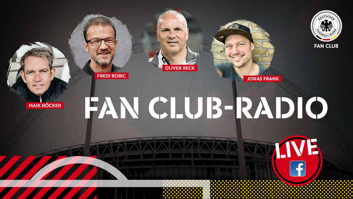 Heute steigt das erste @EURO2020 Gruppenspiel des <a href="/DFB_Team/">DFB-Team</a> gegen #Frankreich⚽️Ab 20 Uhr könnt ihr bei uns den Expertentalk einschalten - mit dabei sind die #Europameister von 1996, #FrediBobic und #OliverReck. Aufstellung, Analysen, letzte Infos laut.fm/dfbfanclubradio 🇩🇪 🇫🇷
