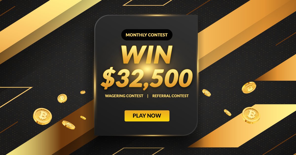 freebitcoexpo's tweet photo. ONLY 15 DAYS LEFT TO WIN $32,500!
Start wagering now to win the Monthly Contest and get your hands on the Grand Prize!
#FreeBitcoin #Bitcoin #BTC
#MonthlyContest #Contest #WinBTC #WinBitcoins
#Crypto #Cryptocurrency #rohit #WTC2021 #fakenews #siraj https://t.co/U0lZViRuG6