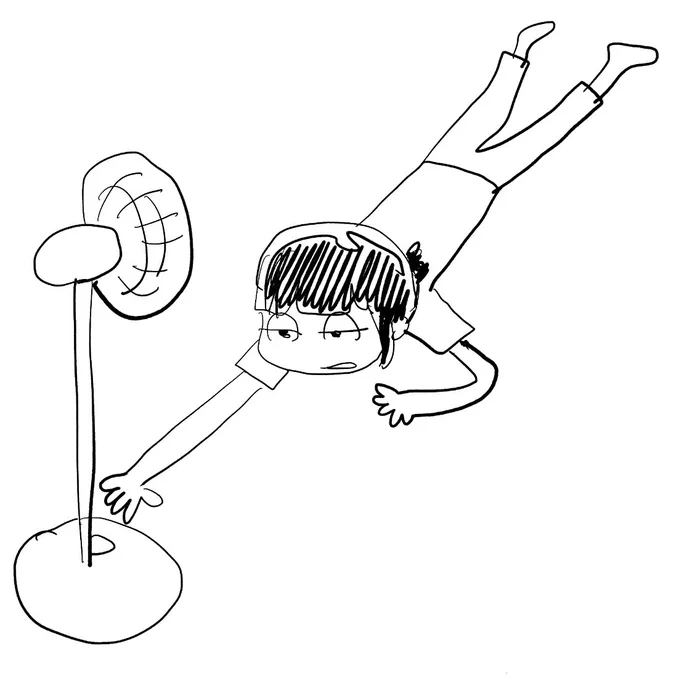 扇風機にとどかないみーちゃん(夜モネ) 