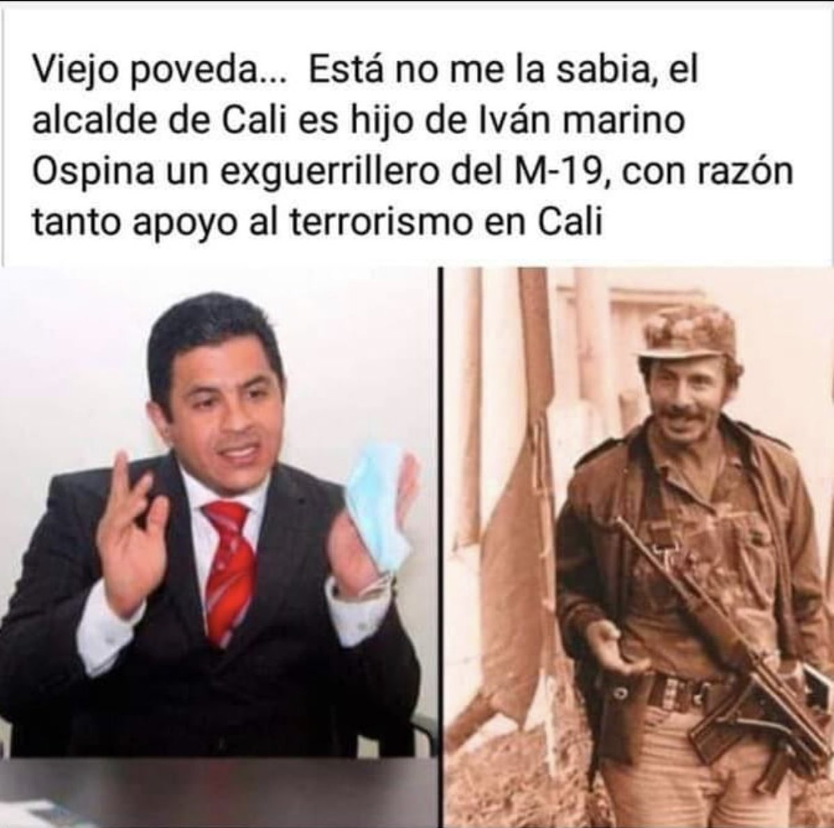 Jeshus_f7's tweet photo. #muydescuidadoscon tanto guerrillo gobernando
#HayQueRecomponer a éste país
#FecodeApesta
#UribeDiceLaVerdad https://t.co/SPF0HU9JMg