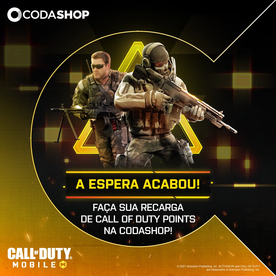 Codashop Brasil 💎 on X: O CALL OF DUTY MOBILE CHEGOU NA CODASHOP! 🔥🔥🔥  Garanta hoje mesmo seus COD Points com toda a facilidade que a Codashop  oferece! Agora você tem a