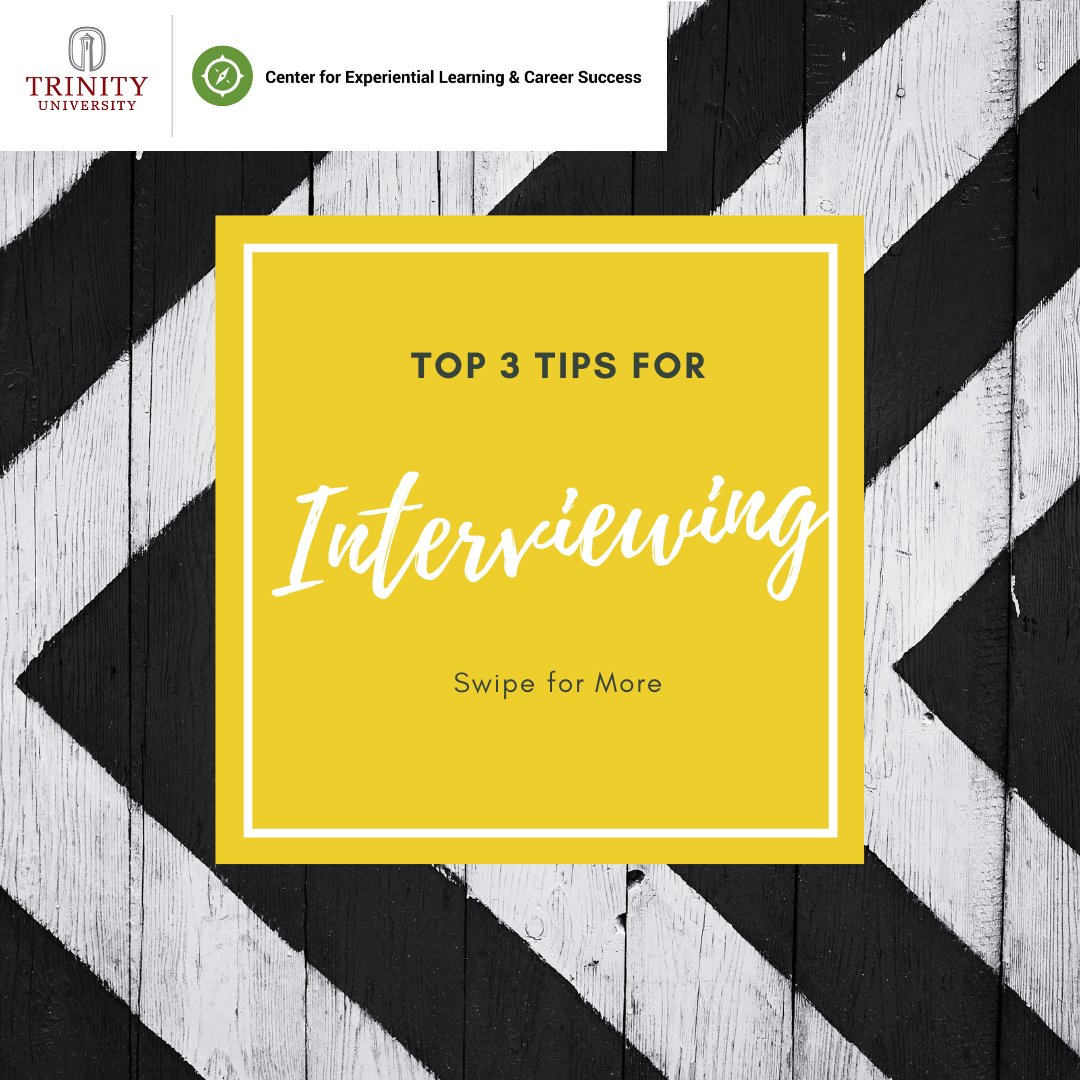 TrinityCELCS's tweet photo. Here are the Top 3 Tips for Interviewing from last week's Career Bridge! Check out the video from last week and the prior 3 videos of the series on youtube: https://t.co/57pYUY51Uv. #FindYourDirection #SecureTheJob https://t.co/KDXHDFqitP