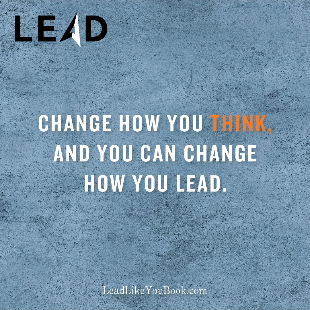 robmckinnon's tweet photo. The first step to changing how you think is to notice your thoughts. Which thoughts are helpful? Which are harmful? How do you need to think in new ways . . . so you can lead at your best?
#LeadLikeYouBook #leadership #booksforleaders https://t.co/gmQBJ4PvBw
