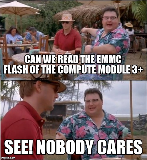 pi_stack's tweet image. Can we read the emmc flash of the compute module 3+ raspberrypi.stackexchange.com/questions/1274… #raspberrypios #computemodule3 #raspbian