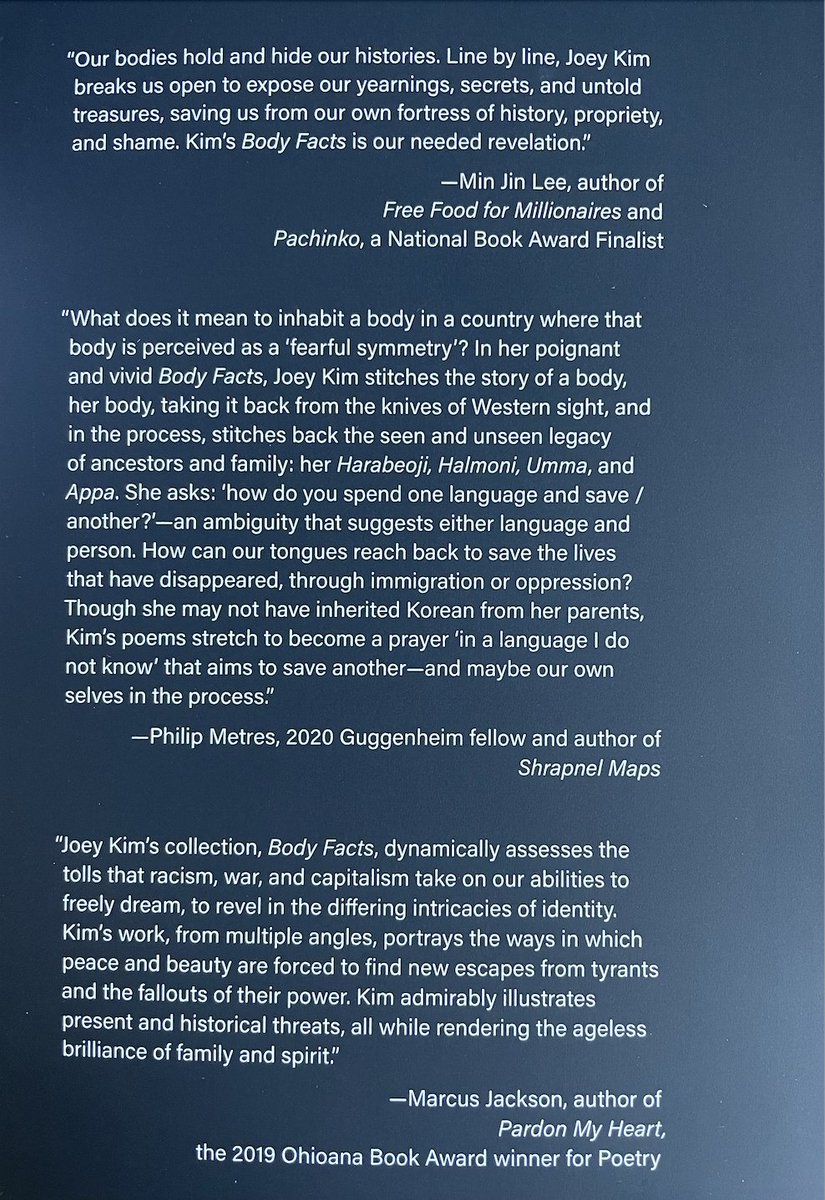 joeykim's tweet photo. Happy pub day to Body Facts! These poems started around 13 yrs ago when I was an undergrad, and w/ the support of @DiodeEditions, my 1st chapbook is officially out! Thank you to @minjinlee11, @PhilipMetres, and Marcus Jackson for your generous words! https://t.co/j7yGbwqblD https://t.co/ycgxmjj0WT