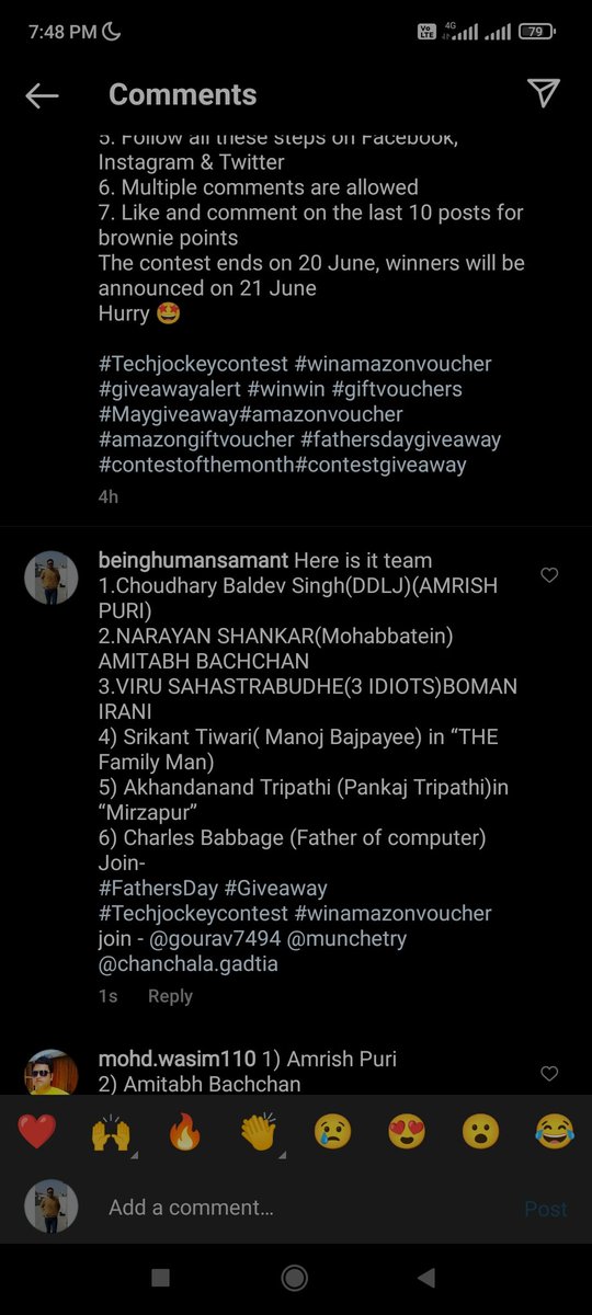 @TechJockeys 
All rules followed team !!
#FathersDay #Giveaway #Techjockeycontest #winamazonvoucher 
Join guys !!
@prachimana 
@friend_4eve 
@bina_bisht28