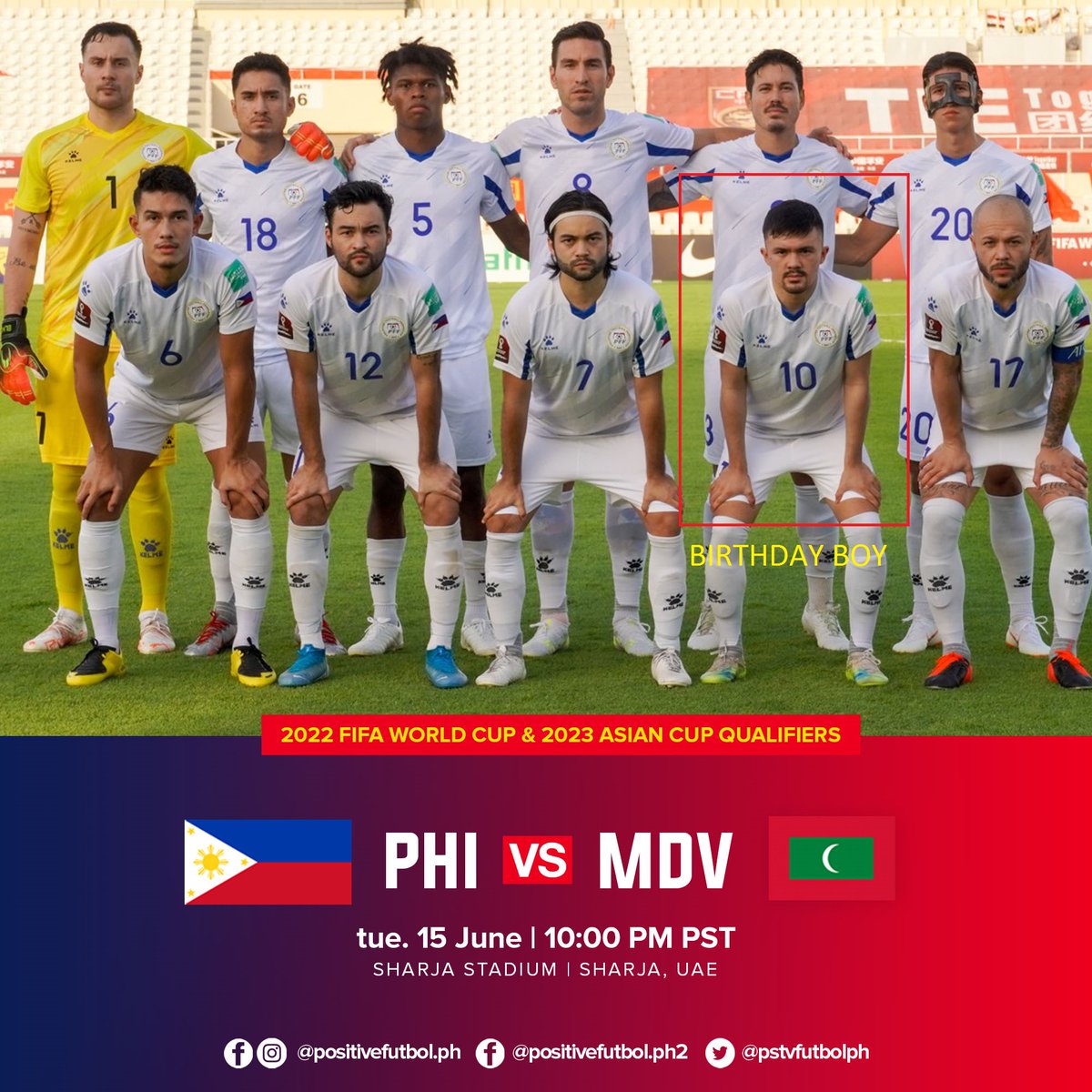pavelvond's tweet photo. Now wouldn’t it be great if Oli Bias who made his debut for the #Azkals only last week celebrated his 20th birthday today with his first goal for the #Philippines against Maldives? #Justsaying #GoAzkals #MaligayangBatiOli #BiasForAzkals #AsianQualifiers https://t.co/HrQAmqQYO4