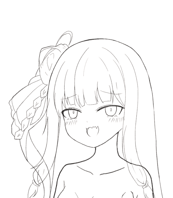 きたきたきたきたきたよーやく腕が戻ってきた。
表情完璧か、最近上まつ毛太く書いてたけど細く描くのもいいね、ちょいちょい調節したら手の手のパターンと複数個表情書いてカラーして完成頑張るぞー 