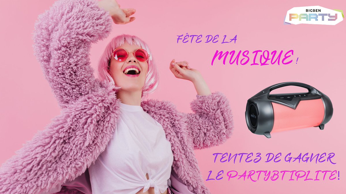 BigbenFrance's tweet photo. Pour la fête de la musique 🎶 , tentez de gagner le PARTYBTIPLITE, enceinte lumineuse puissante outdoor! Pour un été 😎 🏖️ et une fête de la musique réussis
RT+Follow+Invite 2 amis
TAS 21/06
#Jeuconcours #FeteDeLaMusique #Joie #PARTYBTIPLITE #Bigben #Party #enceintelumineuse https://t.co/96QrZq8h99