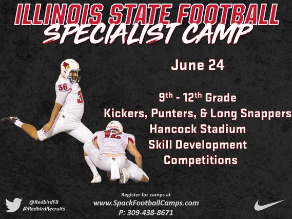 Less than a week away! Hope to see you there! spackfootballcamps.com