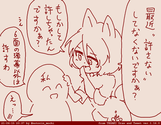 6面道中の弾幕は許しません #tegaki_dt 