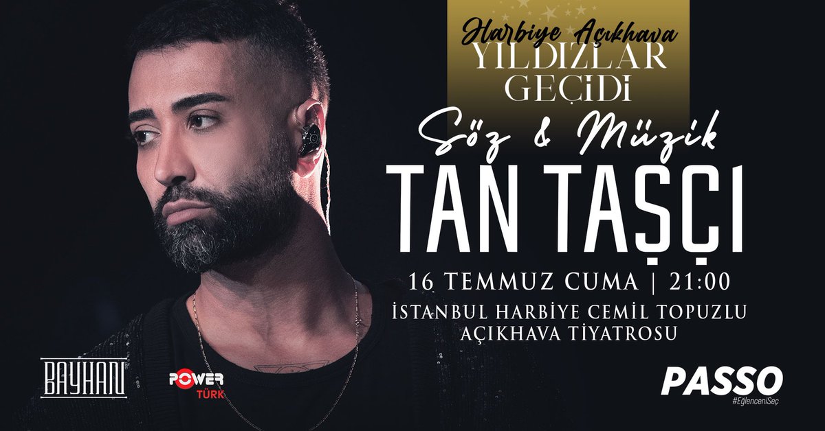 Beklenen #SözMüzikTanTaşçı 16 Temmuz Cuma, İstanbul Harbiye Açıkhava Tiyatrosu konser biletleri an itibariyle @passo_com_tr de satışta. Yerlerinizi kapın… passo.com.tr/tr/etkinlik/ta…