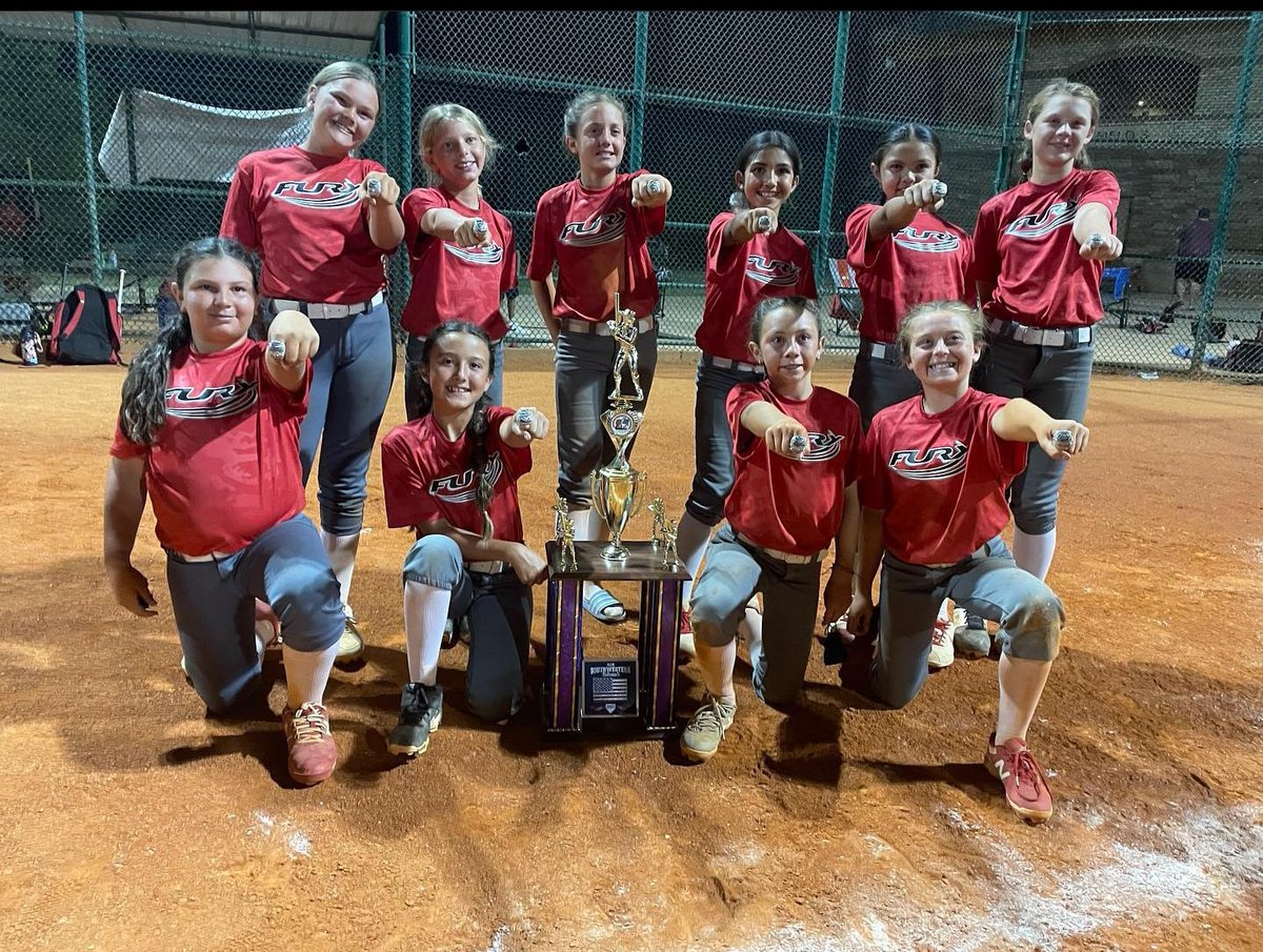 Furysoftball's tweet photo. These girls played their hearts out all week in over 100 degree weather!  They were finalist in the gold bracket for the AFA tournament. We’re so proud of them! Onto more tournaments 🔥 #FuryJones10u https://t.co/5R3RvY7gXL