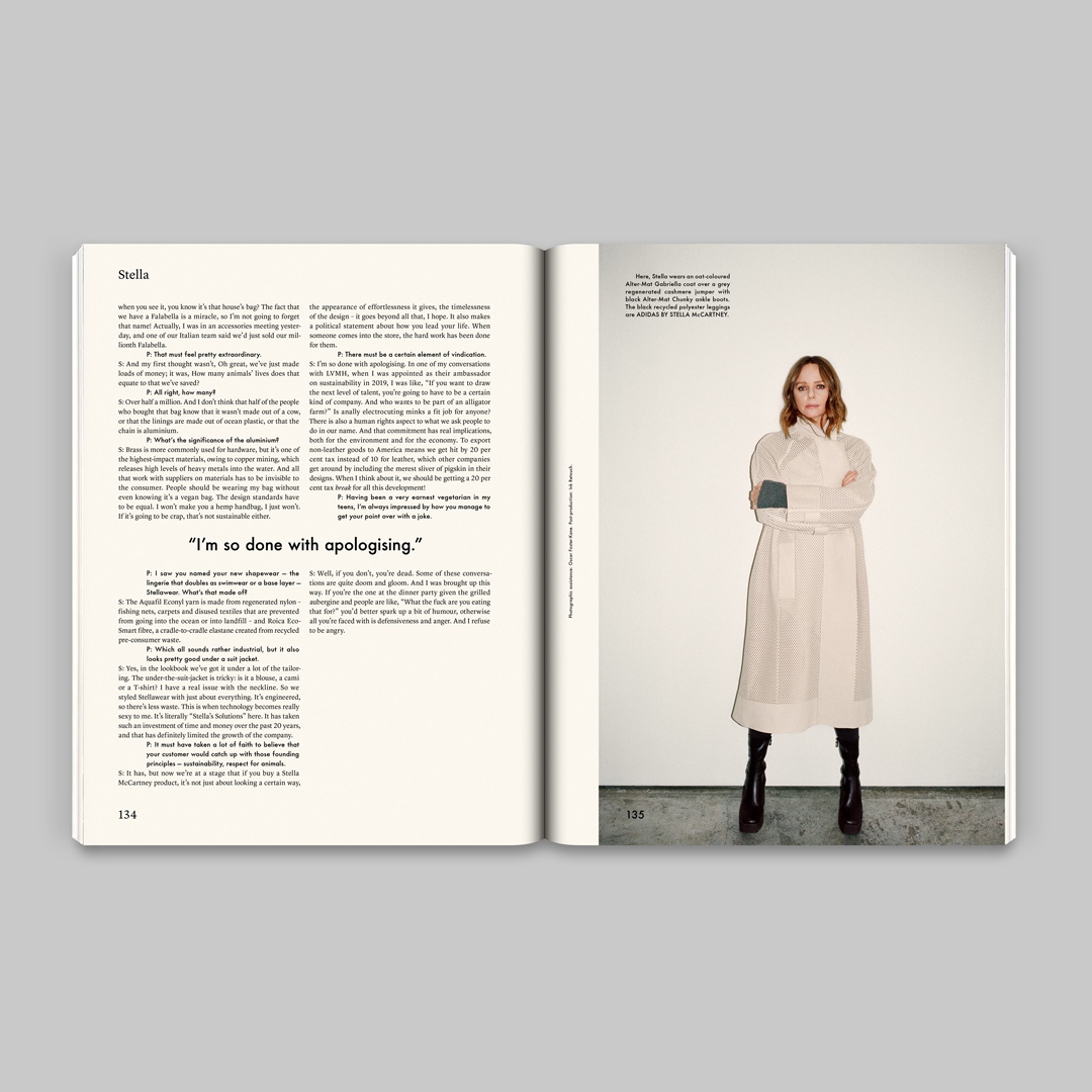 “The design standards have to be equal. I won’t make you a hemp handbag, I just won’t. If it’s going to be crap, that’s not sustainable either.”⁠ <a href="/StellaMcCartney/">Stella McCartney</a> as interviewed by @pennyjanemartin in Issue nº 23. #TGW23 #TheGentlewoman #StellaMcCartney ⁠