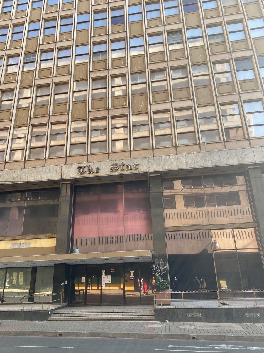 ferialhaffajee's tweet image. The Star building used to be a hub of city life and a place of brilliant journalism.  It’s kaput - the building as bedraggled and dead as the journalism.  What a crying shame.