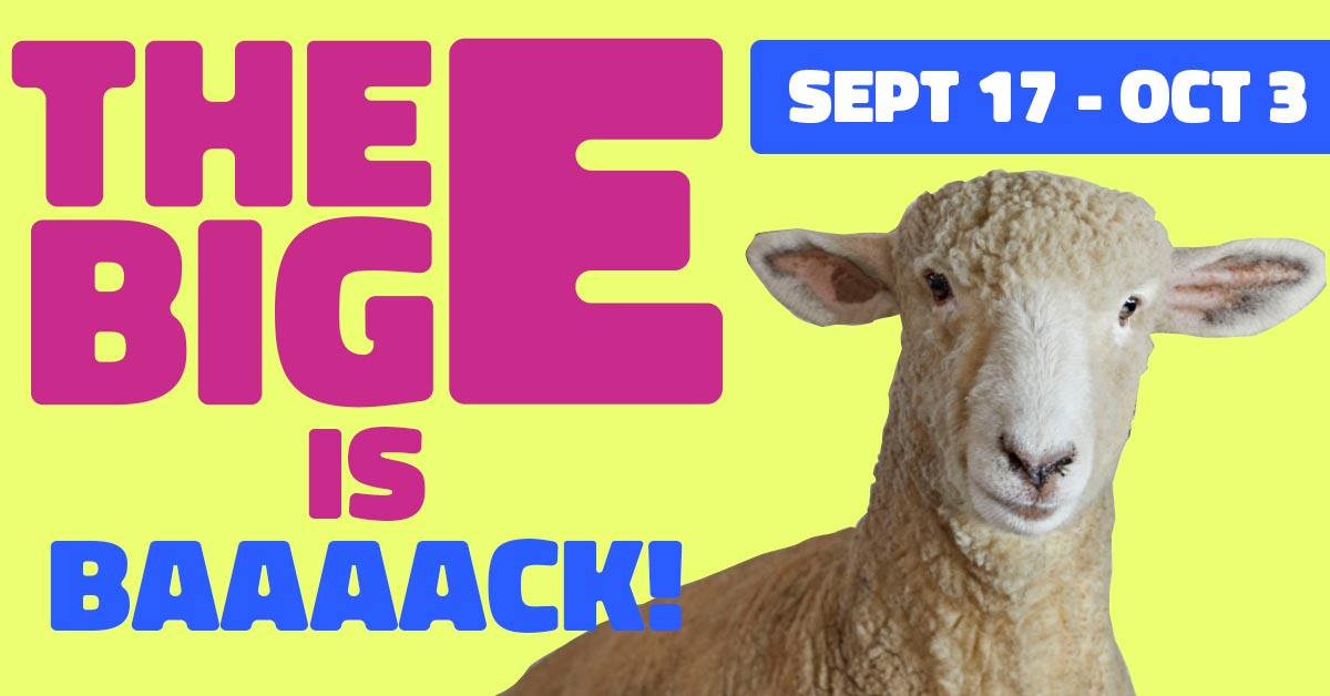 TheBigEFair's tweet photo. BIG IS BACK: The Big E is a GO!
We look forward to welcoming everyone back, September 17 - October 3! Stay tuned for some BIG surprises! https://t.co/7YI2Wi6mwk