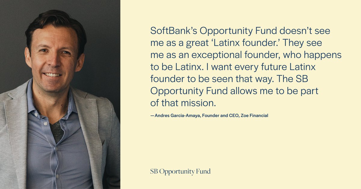 As we celebrate one year of the SB Opportunity Fund, <a href="/ZoeFinancial/">Zoe</a> Founder <a href="/andrgarc/">Andres Garcia-Amaya, CFA</a> shares why he connected with our mission. We are looking to invest in more #technology companies led by Black, Latinx &amp; Native American founders. Send us a note at theopportunityfund.com