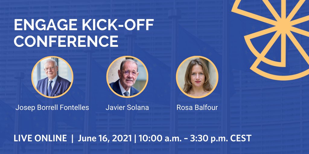 Esade's tweet photo. Don't miss the launch of @ENGAGE_Europe, a project coordinated by @EsadeGeo!
@JosepBorrellF, @javiersolana & @RosaBalfour will analyse how the #EU can effectively and sustainably respond to #ExternalAction challenges.
🗓️ 16/6, 10:00h CEST
https://t.co/40U2YHD2NM https://t.co/UFg9QsAUcl