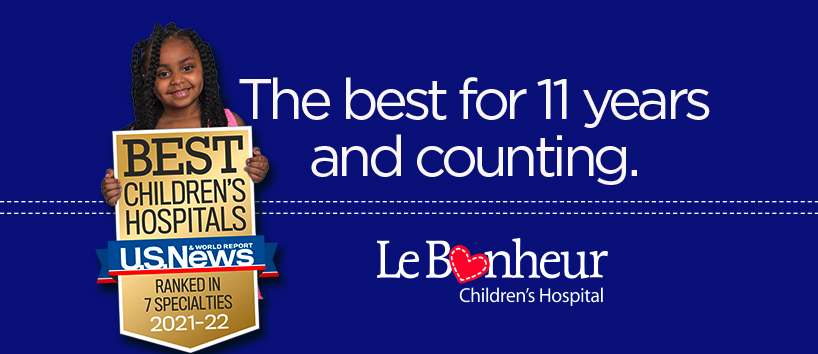LeBonheurChild's tweet photo. GREAT NEWS: We are proud to announce that, for the 11th year in a row, Le Bonheur Children’s Hospital has been named a “Best Children’s Hospital” by U.S. News &amp; World Report.#lebonheurproud #besthospitals https://t.co/eERhQok5lV https://t.co/Tb25gfSwyZ