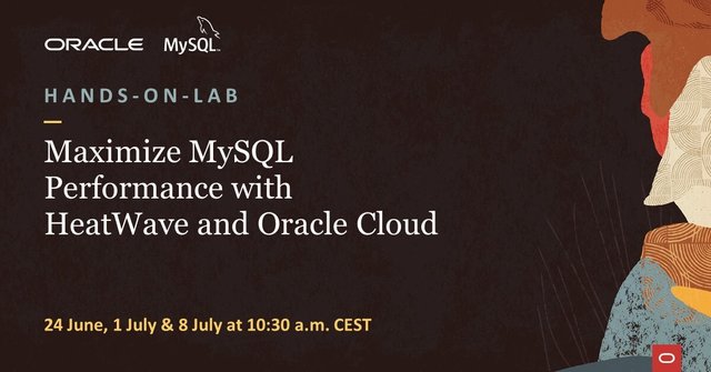 Join this hands-on-lab series to understand how HeatWave improves MySQL performance, how to integrate any external data sources to your MySQL Database Service, and how to move your MySQL data to OCI. bit.ly/2UcnUyh