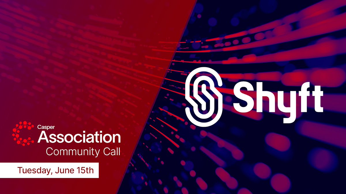 On this weeks community call, we'll hear updates regarding the Casper Network. We're also excited to be joined today by our guests from <a href="/shyftnetwork/">Shyft Network</a> to discuss the recent #CasperLabs x #Shyft Network partnership (Live at 12:00 EDT today) (an hour from now)