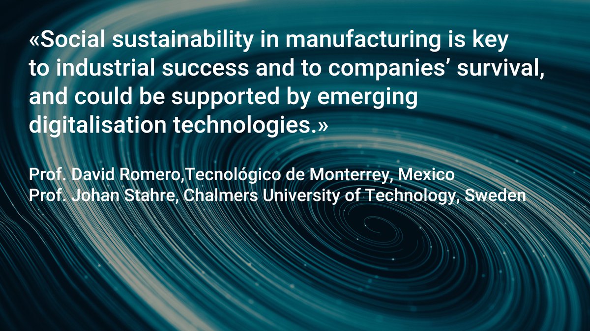 “Social sustainability in manufacturing is key to industrial success' write Prof. @davidromero_mex  and Prof. @Stahre in their paper included in the 2019 #WMReport. Download the article now to read it in full: …5-464f-8eef-9356e02fbfb5.filesusr.com/ugd/c56fe3_d61… #GreenManufacturing #SustainableInnovation