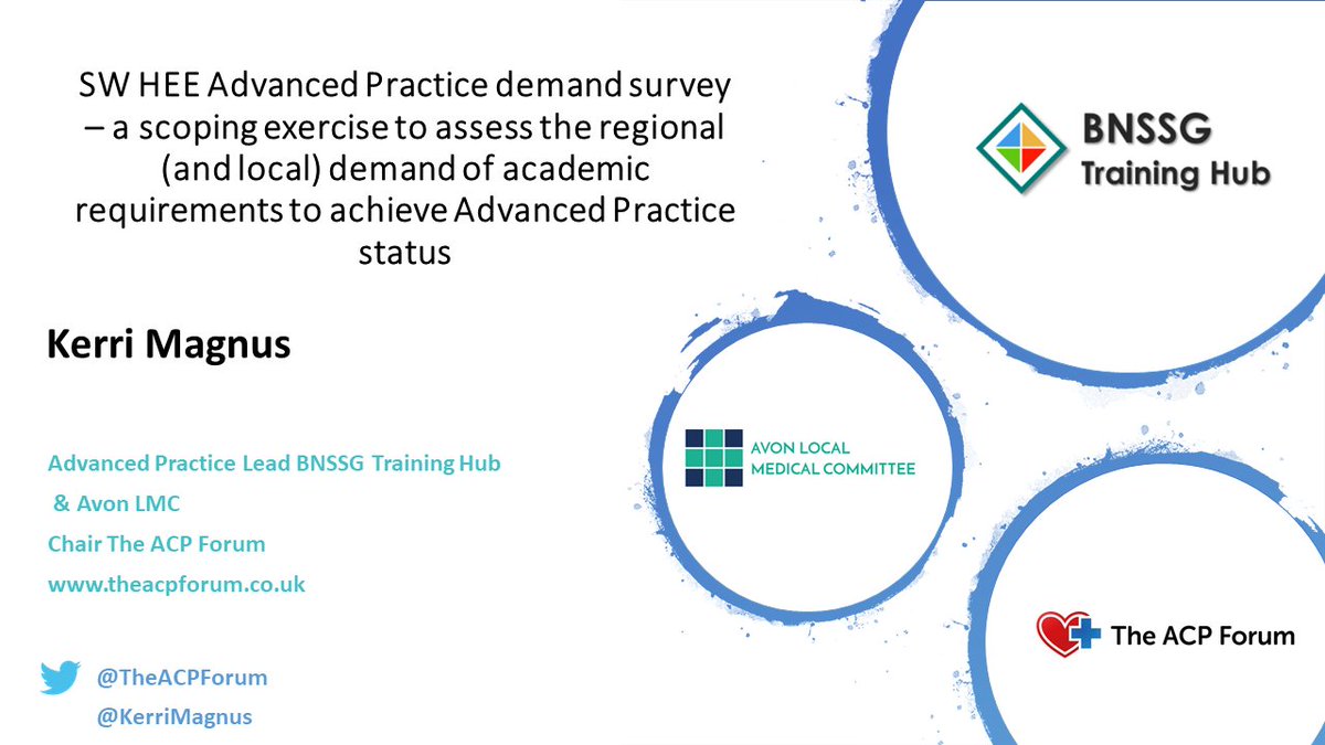 BNSSG_THub's tweet photo. #PracticeManagement &amp; #ClinicalDirectors in #BNSSG: 

Don't forget that @NHS_HealthEdEng's #AdvancedPractice Demand Survey must be completed by Fri 18 June!

For more on AP 👇

🎥 "What AP means for BNSSG"
Presentation from @TheACPforum's Kerri Magnus:
https://t.co/A62Faj57qG https://t.co/u19oVKTxUt