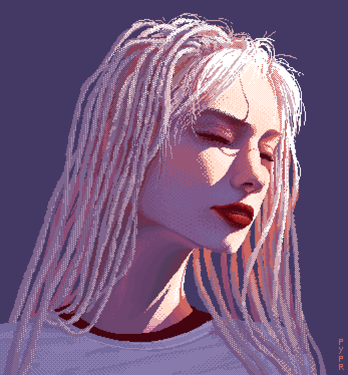 pyprart's tweet photo. I was thinking about making this pixel portrait for a while and here it is! Gorgeous yefimiya from ig portrayed✨ my second art in #clipstudiopaint, love it already.

#pixelart #pixelartist #digitalart #portrait #digitaldrawing  #digitalartist #womensart https://t.co/aOkmOgswq9