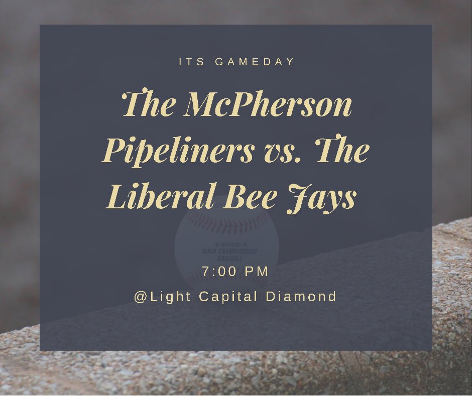 IT’S GAME-DAY!

🆚: The Liberal Bee Jays  (<a href="/LiberalBeeJays/">Liberal Bee Jays</a>)
⌚️: 7:00 PM
📍: Light Capital Diamond 
🎙: Stan Smith
📻: Scott Hogan