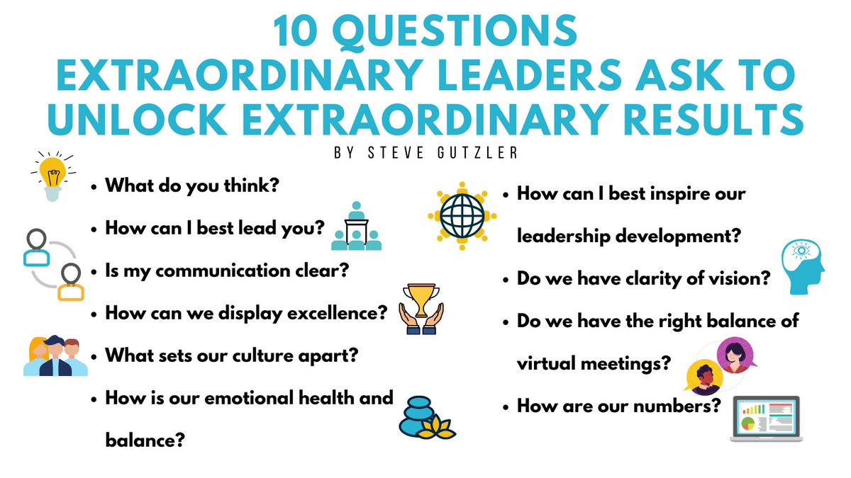 SteveGutzler's tweet photo. #LISTENING is the #1 skill for #leaders because it provides #ActionableIntel that unlocks #GreaterPerformance and brings out #AmazingResults. Here are 10 Questions Leaders Ask to Unlock Extraordinary Results: https://t.co/uSsMMmXpg6

#teams #morale #inspiration #culture #success https://t.co/mL7VCFFJlO