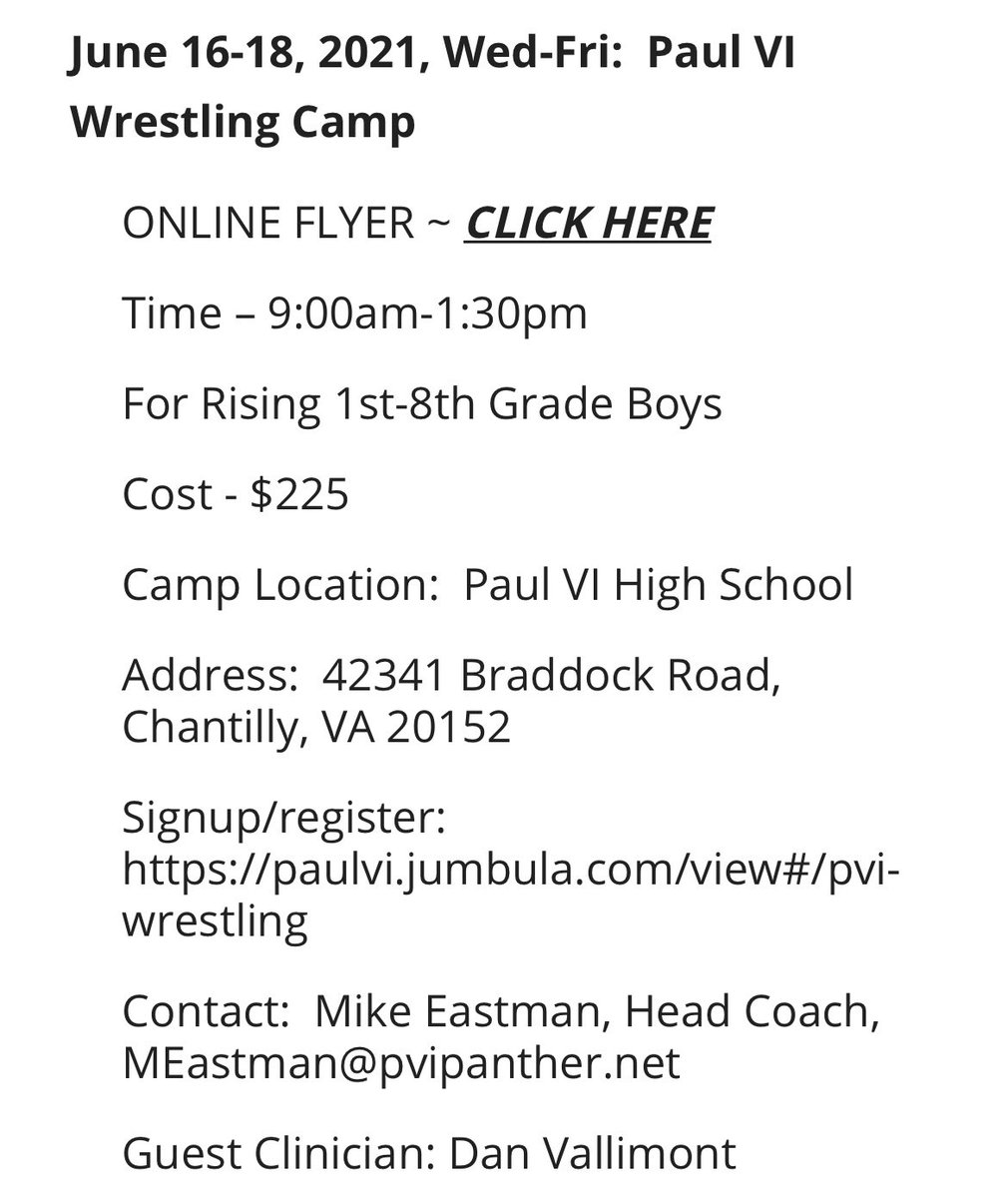 Local June wrestling camp for Lightridge athletes.