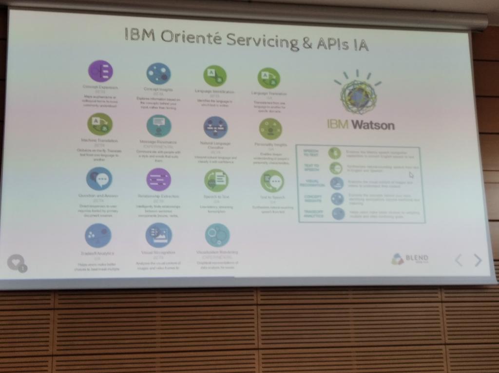 blendwebmix's tweet image. [CONF live]

Julien Boyer , CTO de @AgenceTaiwa
 Parle de:
⚡BREAKING NEWS! SIRI offline!
⚡Avantages des assistants vocaux
⚡IBM Watson_ Servicing &amp;amp;API&apos;s IA

#GoogleAssistant #AmazonAlexa #IBMWatson
#BlendWebMix #evenement #frameworks