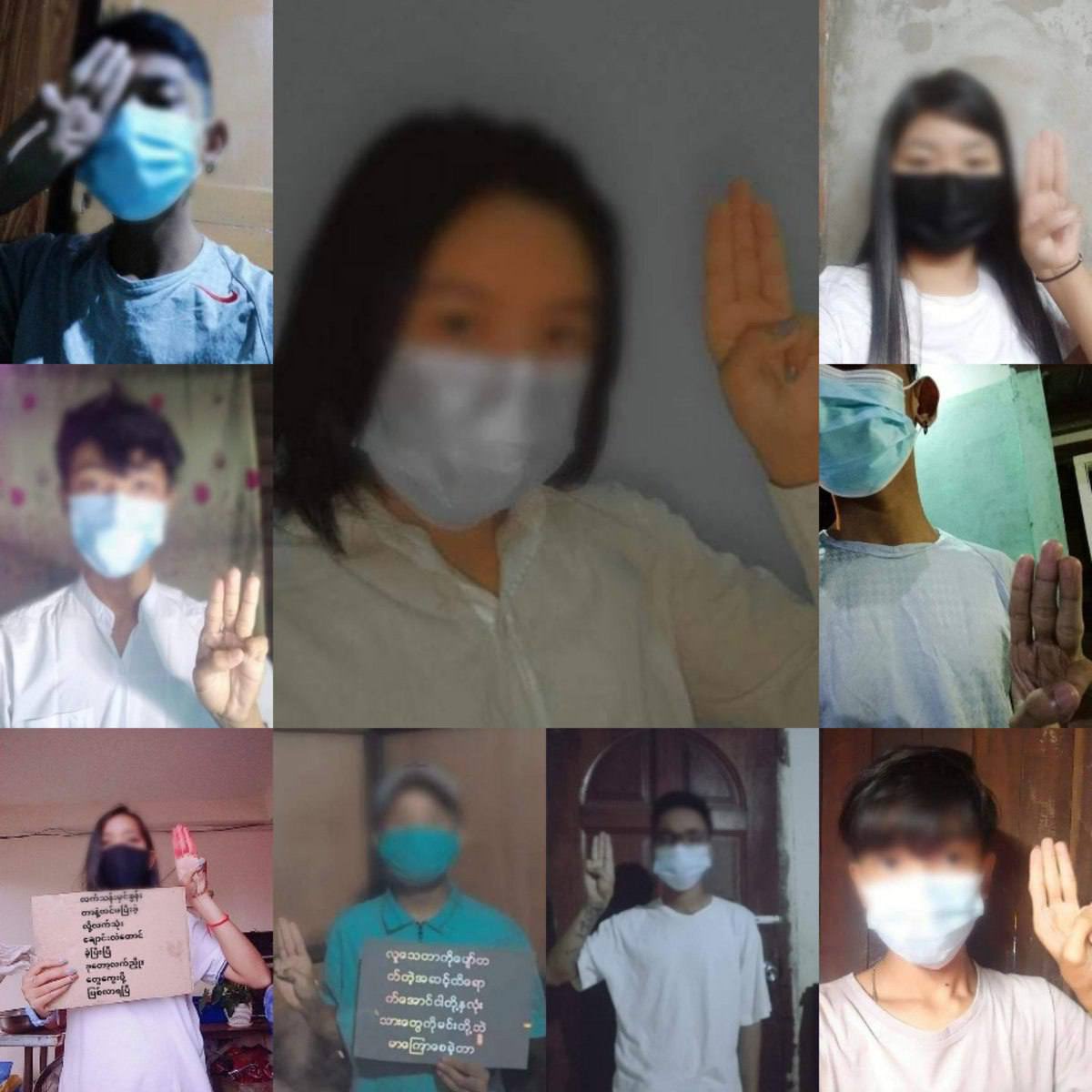 Nandaroo12345's tweet photo. Gen Z youths participated in #EndSexualViolence campaign to raise awareness of Myanmar Rapist Junta’s sexual violences towards innocent civilians mostly women.  #UnfetteredAccessForAids #June15Coup #WhatsHappeningInMyanmar https://t.co/kjNG23s9Ed
