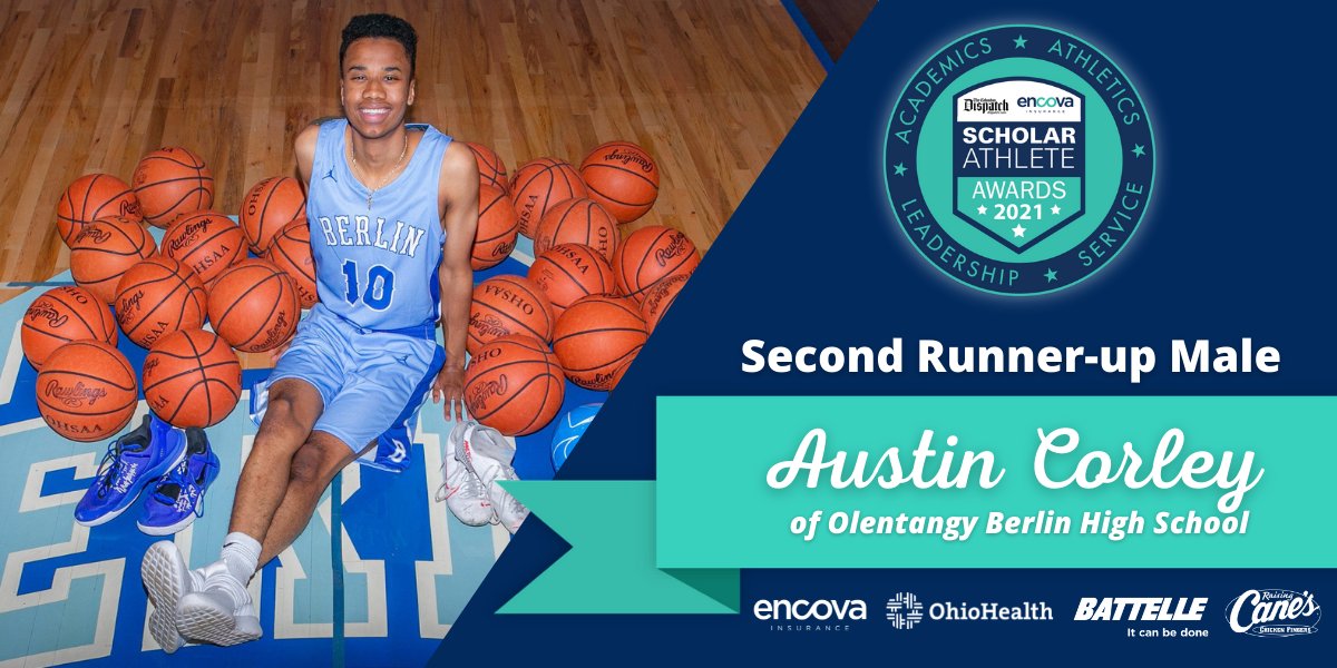 Congratulations to our Encova Insurance Second Runner-up Male receiving $4,000 in scholarships! 🏆

Austin Corley of Olentangy Berlin High School

*3 Year Varsity Letter: Basketball
*3 Year Varsity Letter: Soccer
*Headed to University of Pennsylvania

#ScholarAthleteAwards