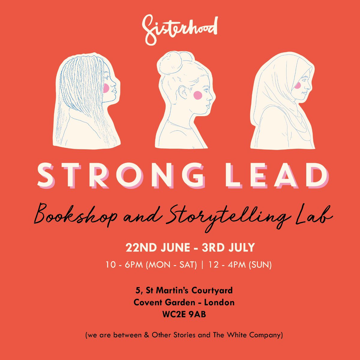 ✨ You’re Invited ✨ Strong Lead is a concept shop championing diverse writers &amp; narratives. We’ll be selling Find Me Among Them (written by teen girls). Pop by &amp; support next gen of writers &amp; creators: oursisterhood.co.uk/find-me-among-… #StrongLead #Sisterhood