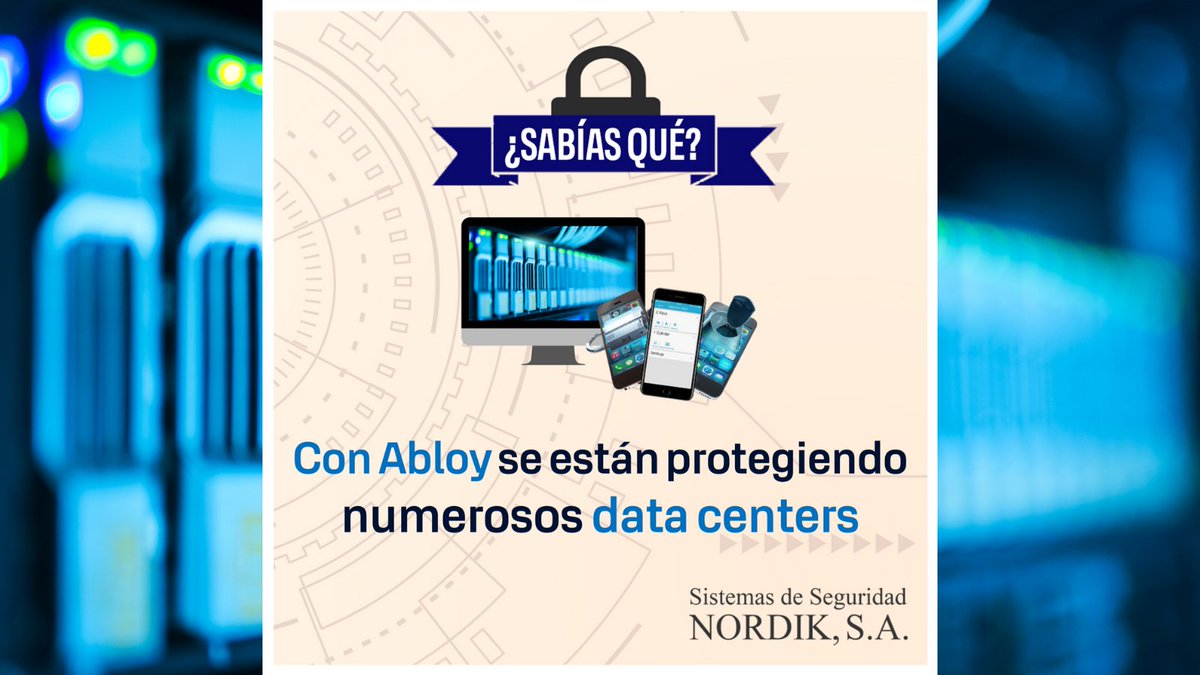ssnordik's tweet photo. Un #centrodedatos concentra los recursos necesarios para el procesamiento de la información de una organización.

✅ Se trata de infraestructura crítica que requiere la más alta protección

Abloy es la marca preferida a nivel mundial para asegurar esta infraesctrutura 🔒 https://t.co/2kkHI7hEVC