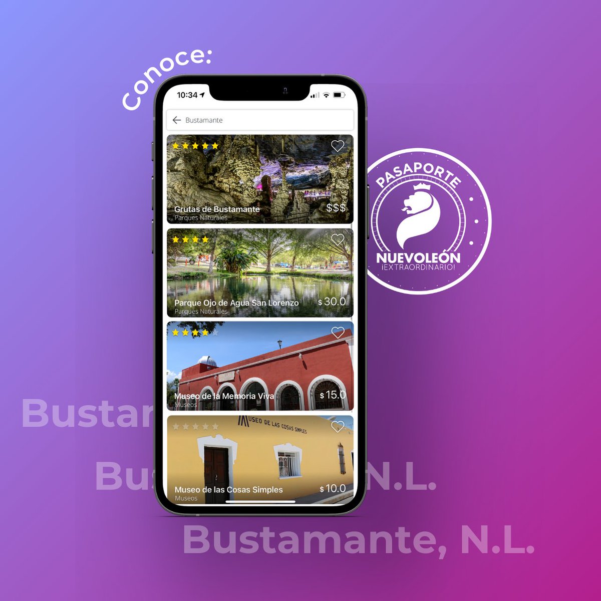 ¡Conoce Bustamante! 

Este #PuebloMágico de Nuevo León tiene para ofrecer:
⛰Las Grutas de Bustamante
🎫 Museo de la Memoria Viva
🎟Museo de las Cosas Simples
🥐Panaderías típicas

¡Te recomendamos el tour Grutas de Bustamante de <a href="/gruposenda/">Grupo Senda</a> para tu visita!