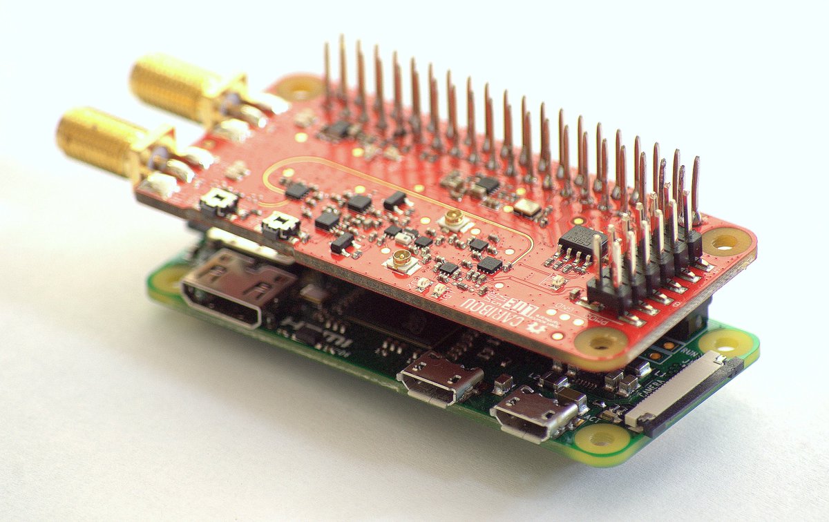 giammaiot2's tweet photo. CaribouLite turns any 40-pin Raspberry-Pi into a Tx/Rx 30Mhz - 6GHz #AT86RF215-Based Software Defined Radio https://t.co/dJ03QeQynw #Amalthea #Atmel #MIGOU #TinySDR #SoftwareDefinedRadio #FPGA #Transceiver #Rx #Tx #OpenMote #IoTSDR #Raspberry https://t.co/MxhtggmxXL