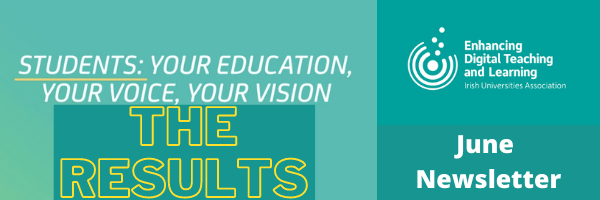 sharonlflynn's tweet photo. The #IUADigEd EDTL June 2021 Newsletter has just hit your mailboxes. Packed full of interesting articles: student surveys, lecture recording, resources and student insights. Kudos to editor @ruairiogall.  You can read it online here. https://t.co/y96nZ2uup6 https://t.co/rKxScuchmi